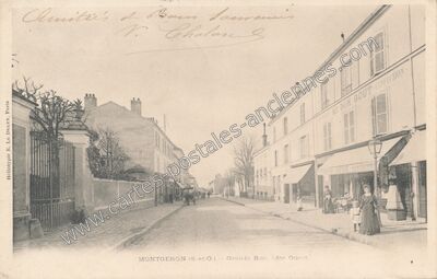 Carte postale ancienne Grande Rue, côté Ouest — Montgeron (Essonne)