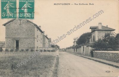 Carte postale ancienne Rue Guillaume Bude — Montgeron (Essonne)