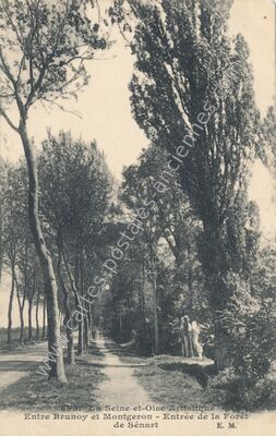Carte postale ancienne La Seine-et-Oise Artistique. Entrée de la Forêt de Sénart — Montgeron (Essonne)