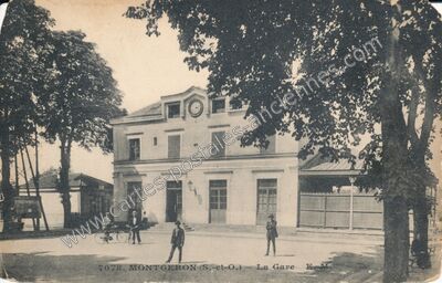 Carte postale ancienne La Gare — Montgeron (Essonne)