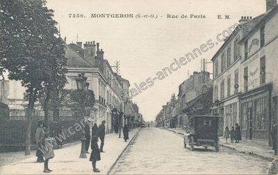 Carte postale ancienne Rue de Paris — Montgeron (Essonne)