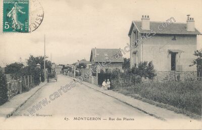 Carte postale ancienne Rue des Plantes — Montgeron (Essonne)