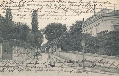 Carte postale ancienne Rue des Bons Enfants — Montgeron (Essonne)