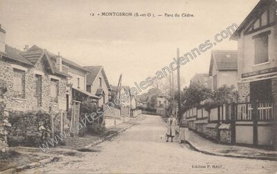 Carte postale ancienne Parc du Cèdre — Montgeron (Essonne)