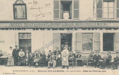 Carte postale ancienne Hôtel Restaurant du Point du Jour M. G. Julemier Le Mignon — Montgeron (Essonne)