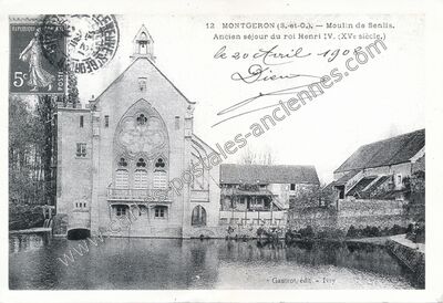 Carte postale ancienne Moulin de Senlis. Ancien séjour du roi Henri IV. (XVe siècle.) — Montgeron (Essonne)