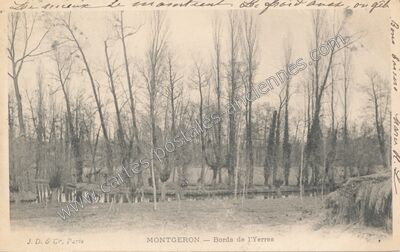 Carte postale ancienne Bords de l'Yerres — Montgeron (Essonne)