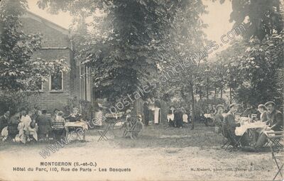 Carte postale ancienne Hôtel du Parc, 110, Rue de Paris - Les Bosquets — Montgeron (Essonne)