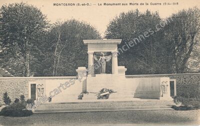 Carte postale ancienne Le Monument aux Morts de la Guerre 1914-1918 — Montgeron (Essonne)