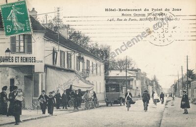 Carte postale ancienne Hôtel-Restaurant du Point du Jour — Montgeron (Essonne)