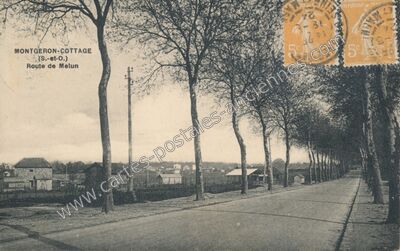 Carte postale ancienne Route de Melun — Montgeron (Essonne)
