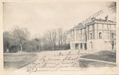 Carte postale ancienne Façade principale du Château — Montgeron (Essonne)