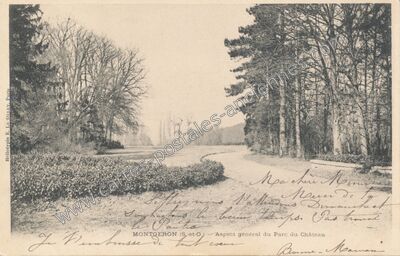 Carte postale ancienne Aspect général du Parc du Château — Montgeron (Essonne)