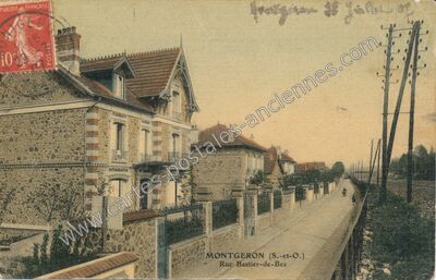 Carte postale ancienne Rue Bastier-de-Bez — Montgeron (Essonne)