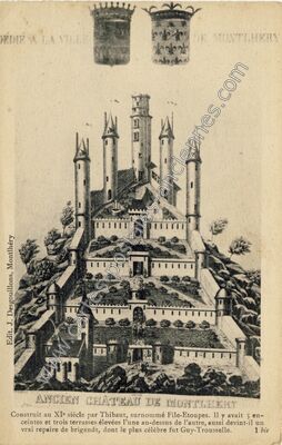 Carte postale ancienne Ancien château — Montlhéry (Essonne)