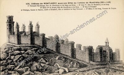 Carte postale ancienne Château de Montlhéry sous ses Sires ou Comtes de Montlhéry — Montlhéry (Essonne)