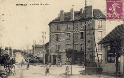 Carte postale ancienne L'Avenue de la Gare — Morangis (Essonne)