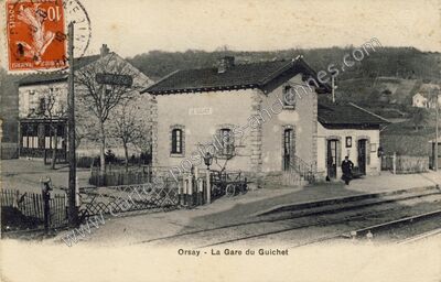 Carte postale ancienne La Gare du Guichet — Orsay (Essonne)