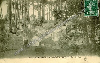 Carte postale ancienne Le Rocher — Saint-Sulpice-de-Favières (Essonne)