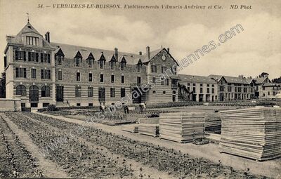 Carte postale ancienne Etablissements Vilmorin-Andrieux et Cie — Verrières-le-Buisson (Essonne)