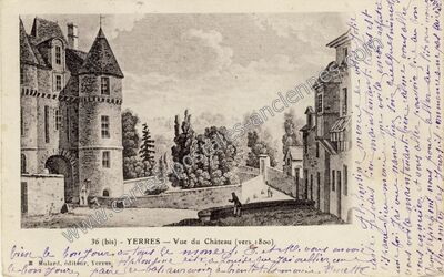 Carte postale ancienne Vue du Château — Yerres (Essonne)