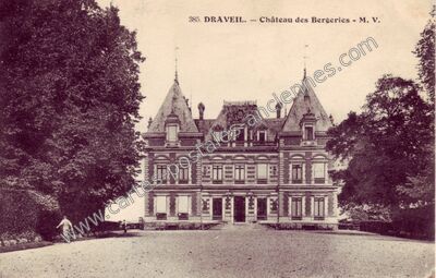 Carte postale ancienne Chateau des Bergeries — Draveil (Essonne)