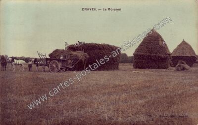 Carte postale ancienne La Moisson — Draveil (Essonne)