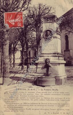 Carte postale ancienne La Fontaine Rouffy — Draveil (Essonne)