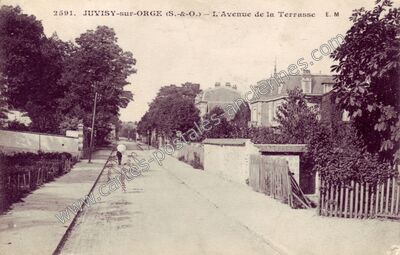 Carte postale ancienne L'Avenue de la Terrasse — Juvisy-sur-Orge (Essonne)