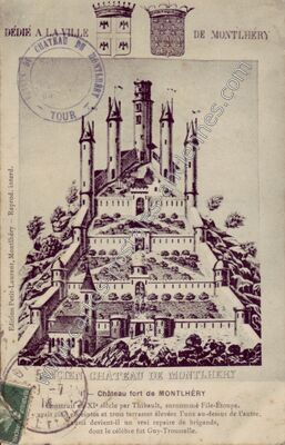 Carte postale ancienne Château fort — Montlhéry (Essonne)