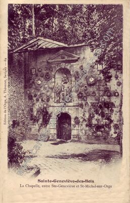 Carte postale ancienne La Chapelle, entre Ste-Geneviève et St-Michel-sur-Orge — Sainte-Geneviève-des-Bois (Essonne)