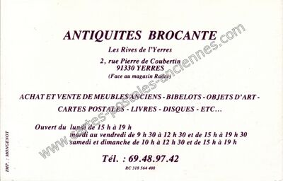 Carte postale ancienne Magasin Vente de CPA — Yerres (Essonne)