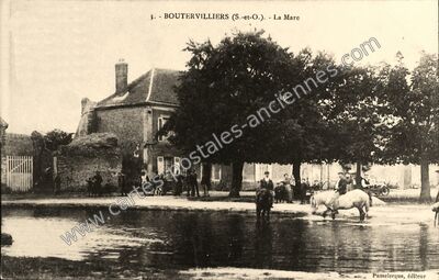 Carte postale ancienne La Mare — Boutervilliers (Essonne)