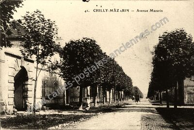 Carte postale ancienne Avenue Mazarin — Chilly-Mazarin (Essonne)
