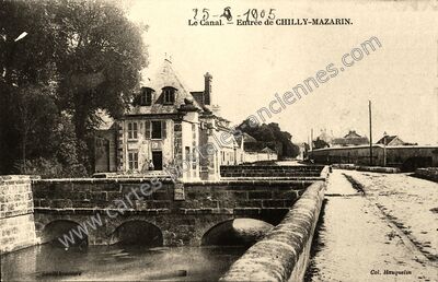 Carte postale ancienne Le Canal. - Entrée — Chilly-Mazarin (Essonne)