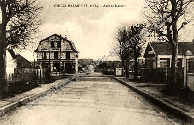 Carte postale ancienne Avenue Mazarin — Chilly-Mazarin (Essonne)