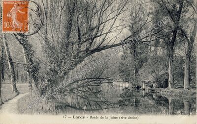 Carte postale ancienne Bords de la Juine (rive droite) — Lardy (Essonne)