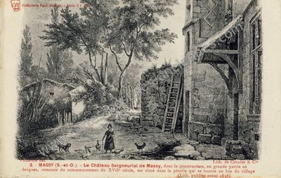 Carte postale ancienne Le Château Seigneurial de Massy — Massy (Essonne)
