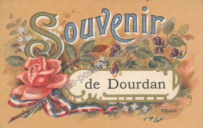Carte postale ancienne Souvenir — Dourdan (Essonne)