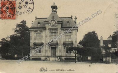 Carte postale ancienne La Mairie — Brunoy (Essonne)