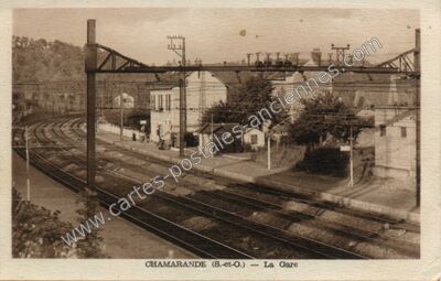 Carte postale ancienne La Gare — Chamarande (Essonne)