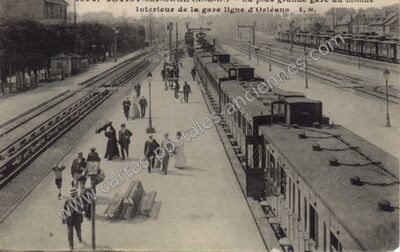 Carte postale ancienne Intérieurs de la gare ligne d'Orléans — Juvisy-sur-Orge (Essonne)