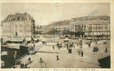 Carte postale ancienne Place Doct.-Corbis — Belfort (Territoire de Belfort)
