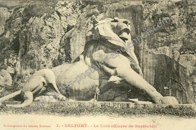 Carte postale ancienne Le Lion (Œuvre de Bartholdi) — Belfort (Territoire de Belfort)