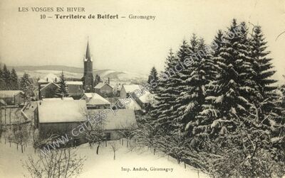 Carte postale ancienne Les Vosges en hiver — Giromagny (Territoire de Belfort)