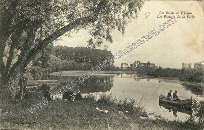 Carte postale ancienne Bords de l'Yonne — Non Localisée (Yonne)