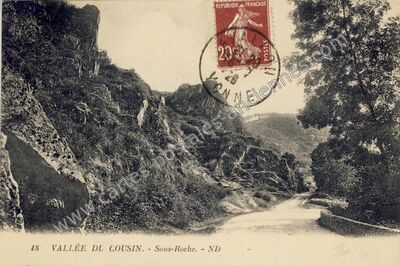 Carte postale ancienne Sous Roche — Avallon (Yonne)