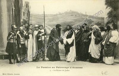 Carte postale ancienne La Passion au Patronage — Auxerre (Yonne)