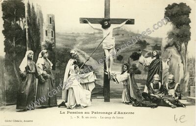 Carte postale ancienne La Passion au Patronage — Auxerre (Yonne)