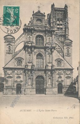 Carte postale ancienne L'Église Saint-Pierre — Auxerre (Yonne)